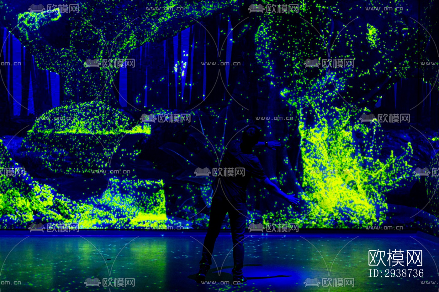 现代展览展厅效果图下载（渲染图1）