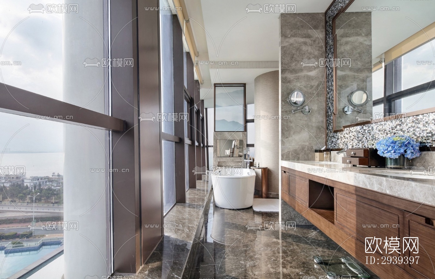 新中式酒店民宿效果图下载（渲染图6）