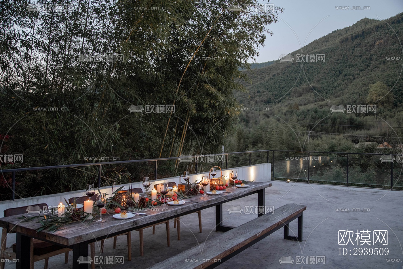 现代酒店民宿效果图下载（渲染图2）