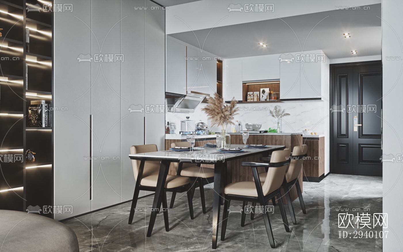 北欧平层效果图下载（渲染图2）