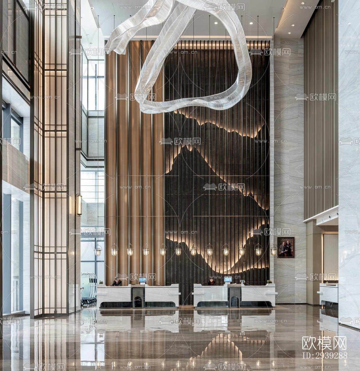 新中式酒店民宿效果图下载（渲染图8）