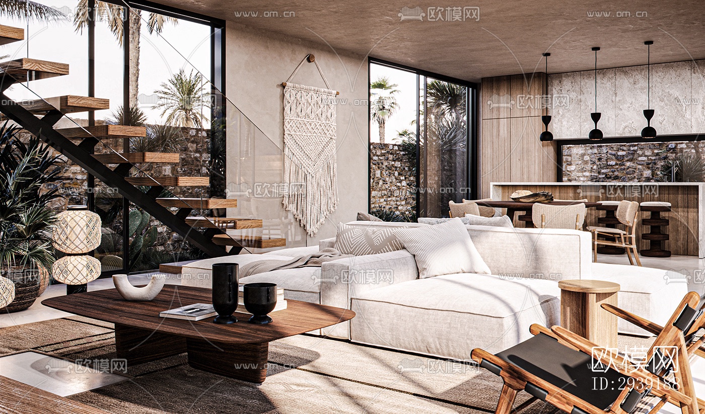 北欧酒店民宿效果图下载（渲染图1）