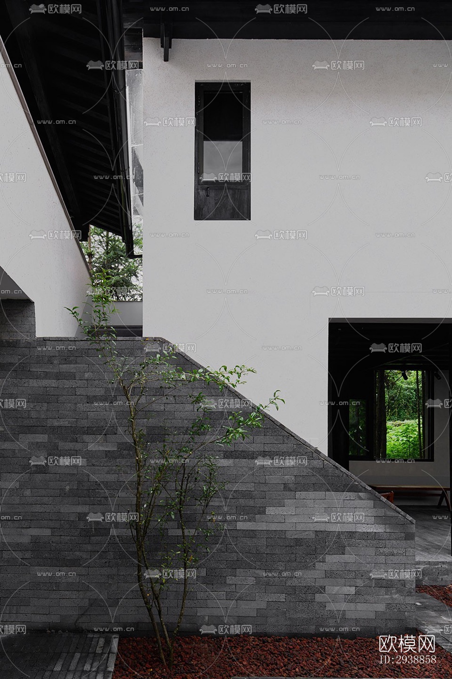 中式酒店民宿效果图下载（渲染图5）