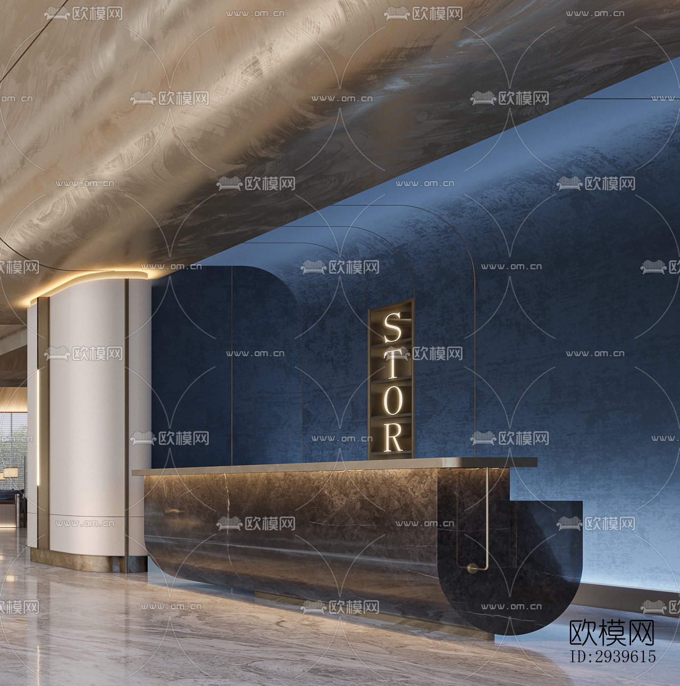 现代酒店民宿效果图下载（渲染图20）