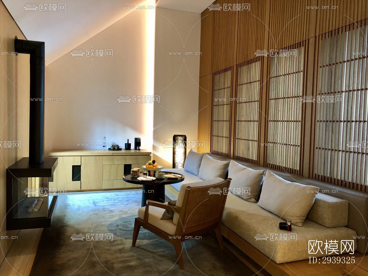 新中式酒店民宿效果图下载（渲染图8）