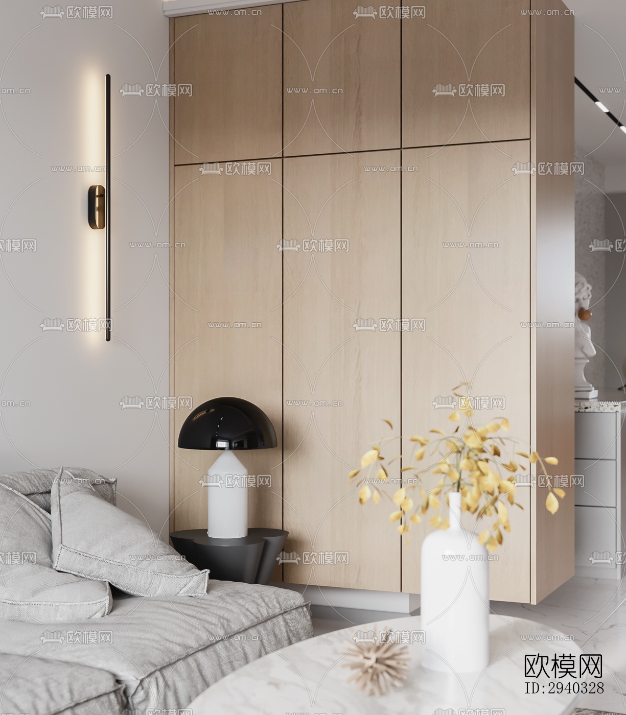 现代平层效果图下载（渲染图10）