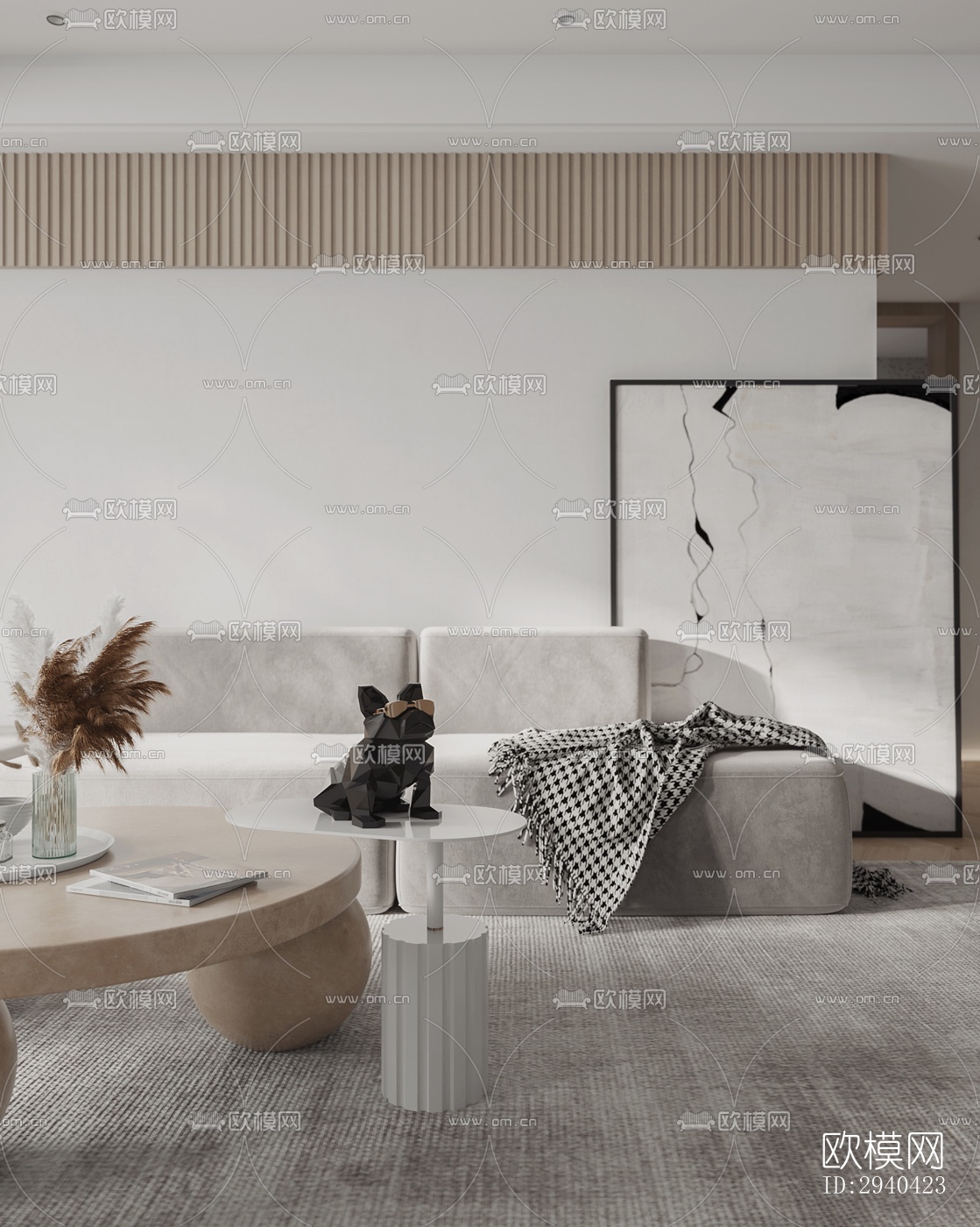 现代平层效果图下载（渲染图2）