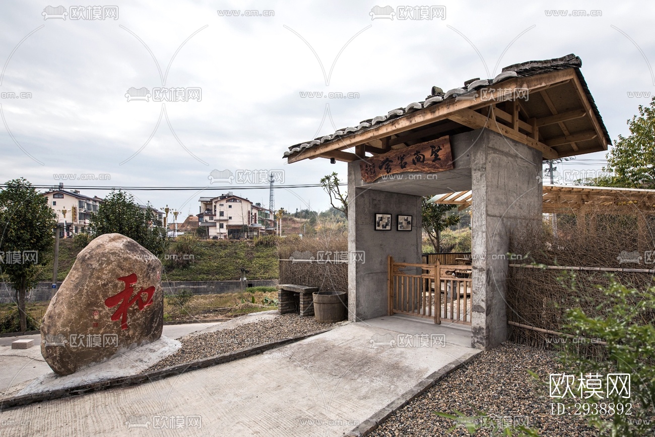 中式酒店民宿效果图下载（渲染图20）