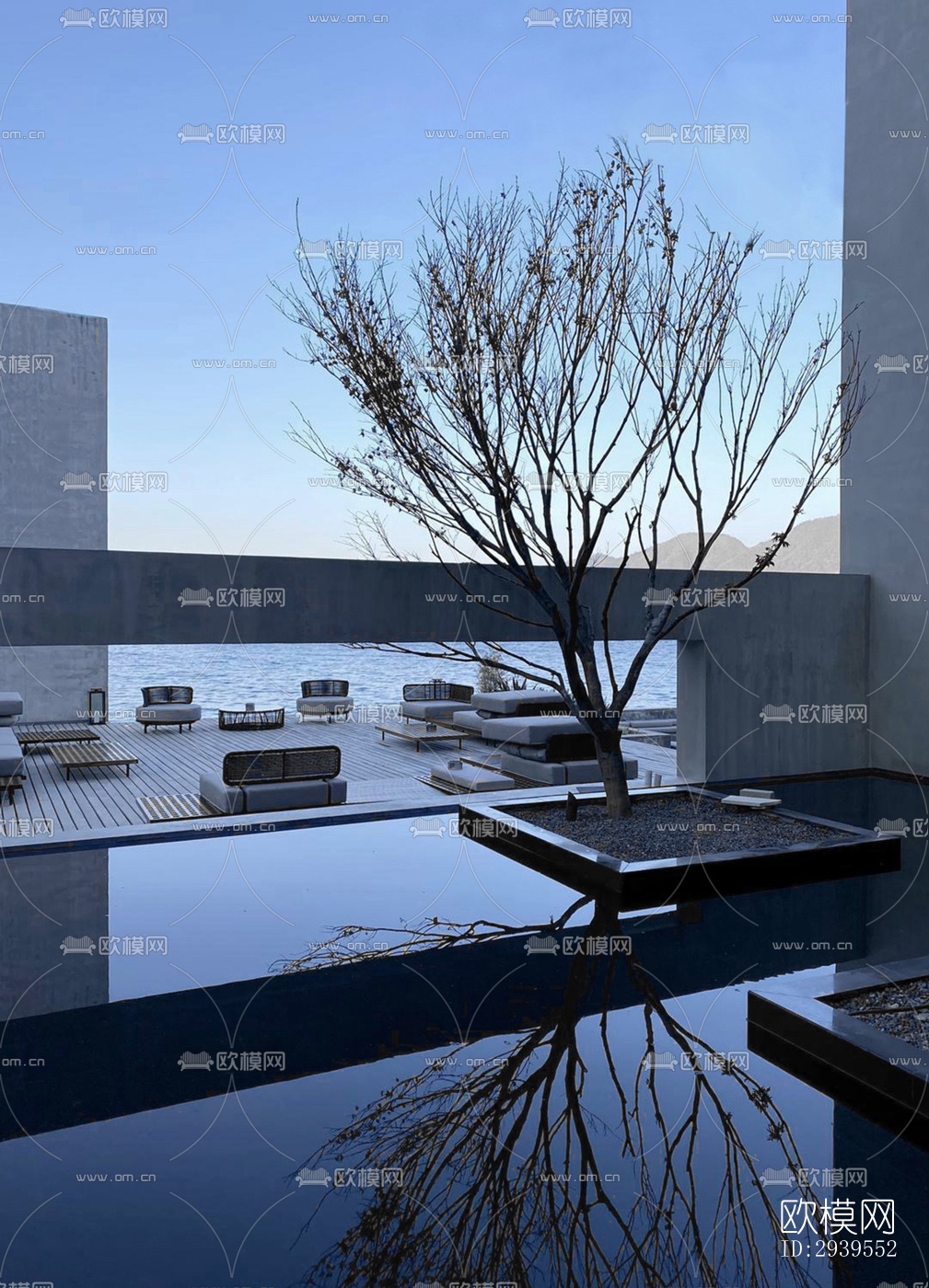 现代酒店民宿效果图下载（渲染图2）