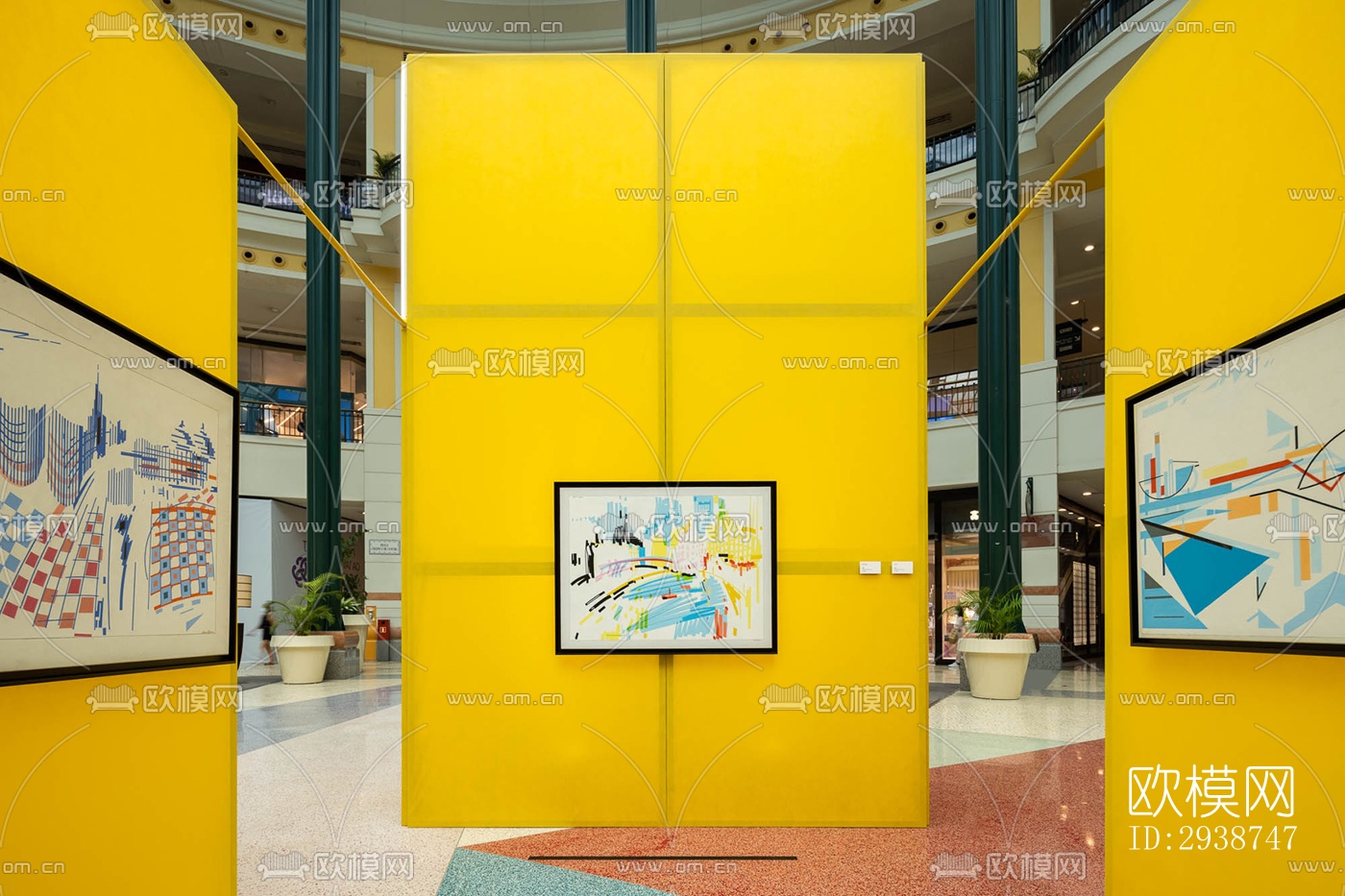 现代展览展厅效果图下载（渲染图11）