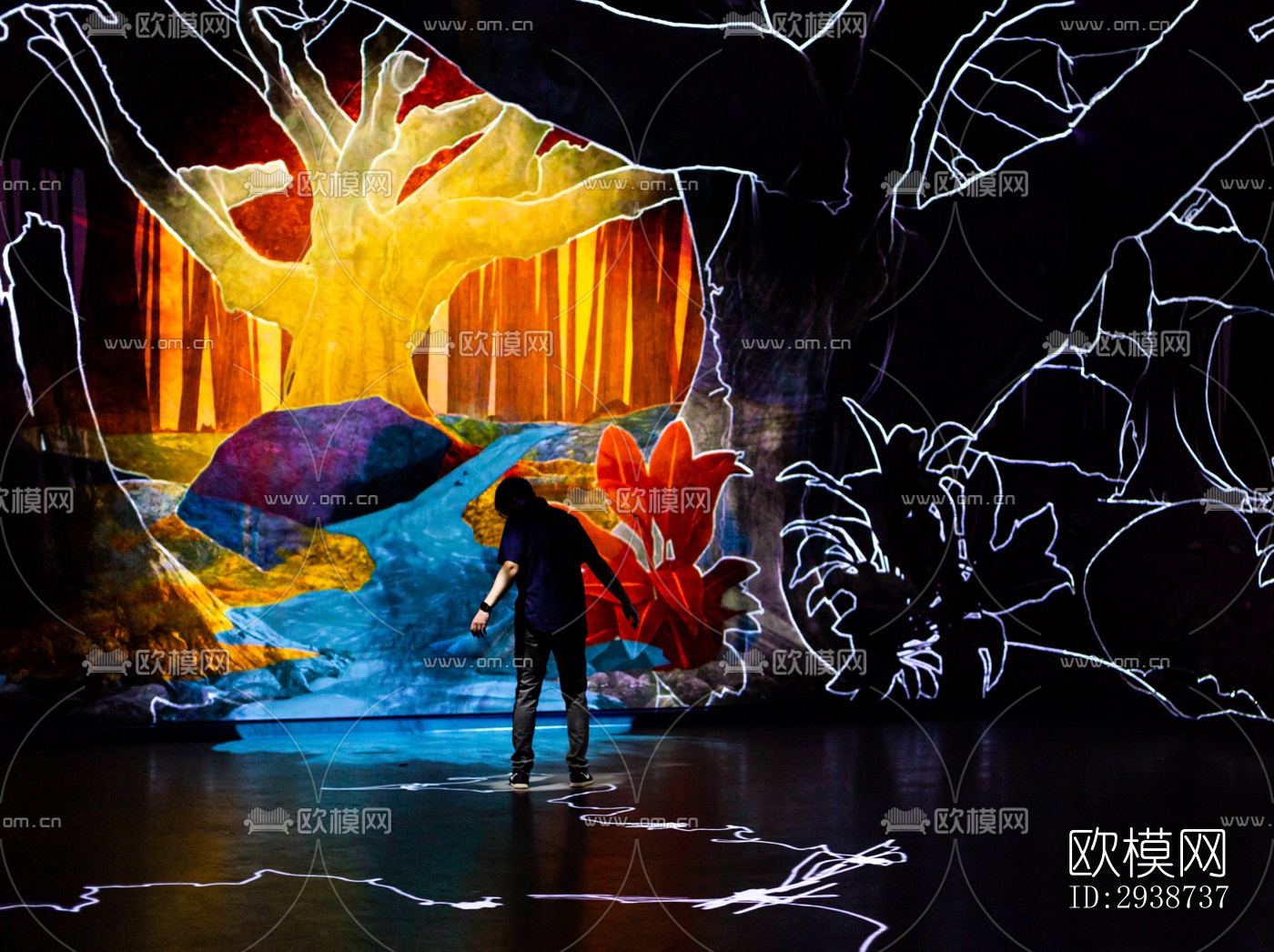 现代展览展厅效果图下载（渲染图12）