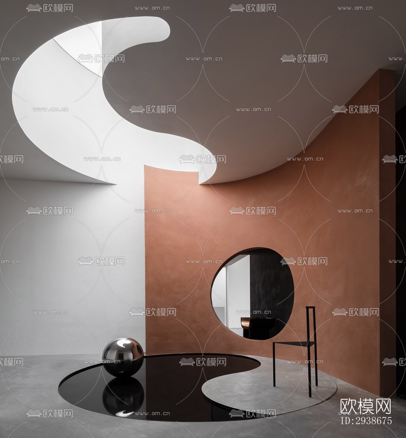 现代展览展厅效果图下载（渲染图8）