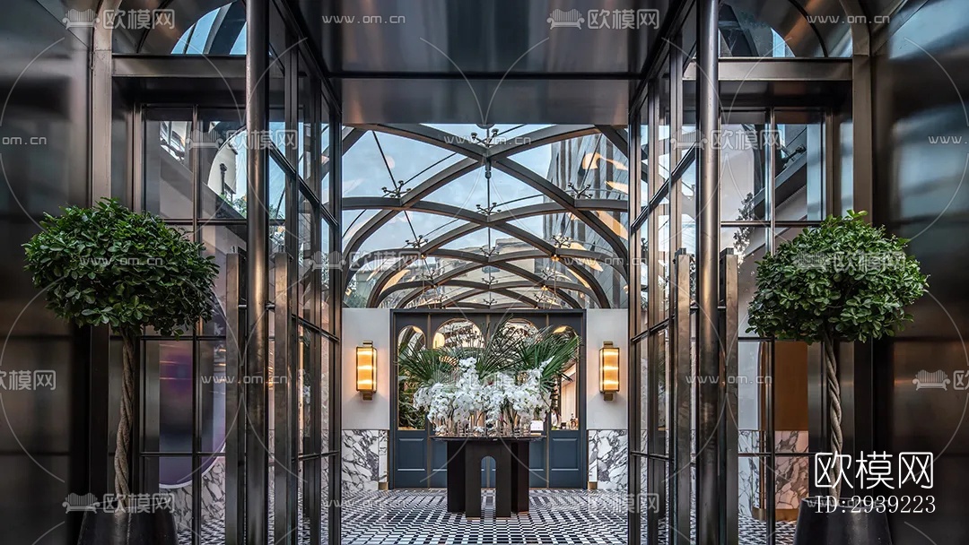 后现代酒店民宿效果图下载（渲染图16）