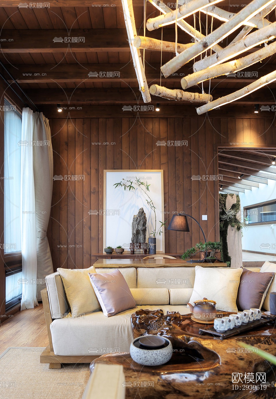 美式酒店民宿效果图下载（渲染图7）