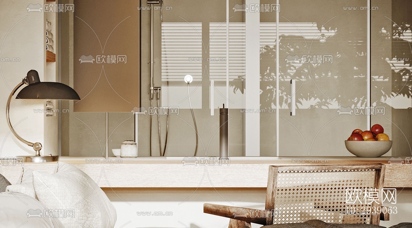 侘寂酒店民宿效果图下载（渲染图9）