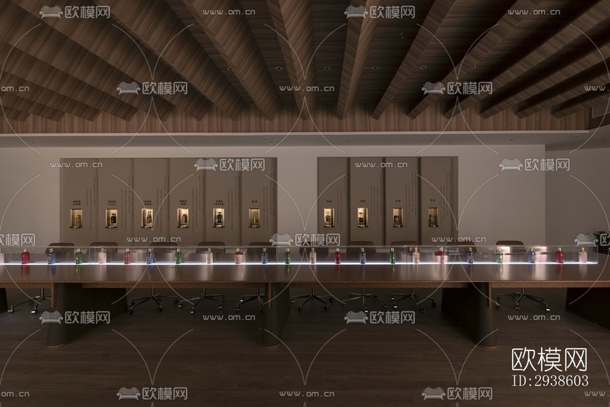 新中式展览展厅效果图下载(渲染图16)