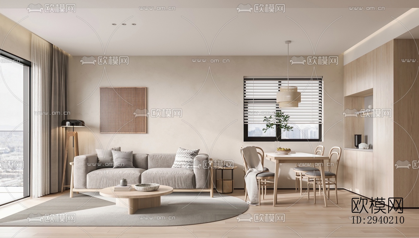 日式平层效果图下载（渲染图2）