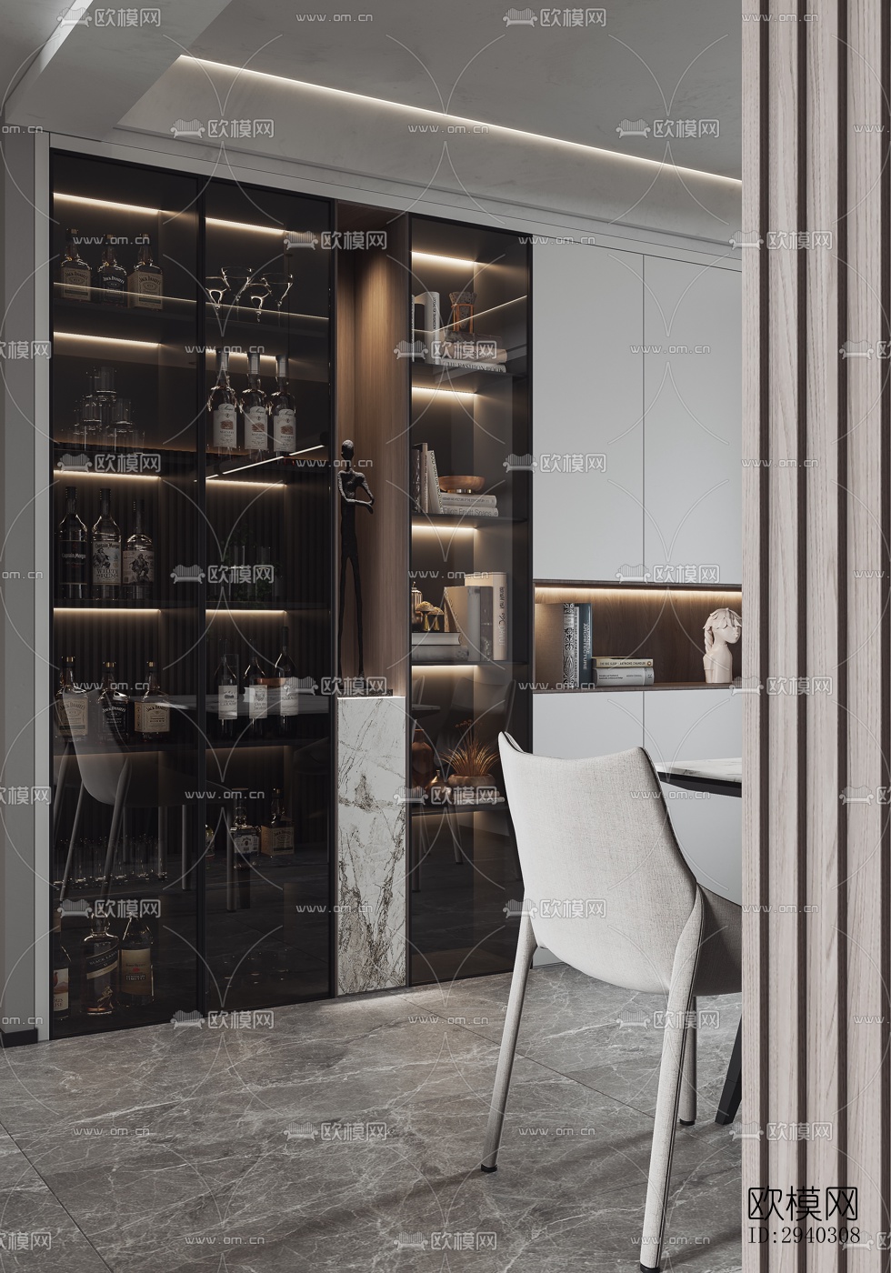 现代平层效果图下载（渲染图5）