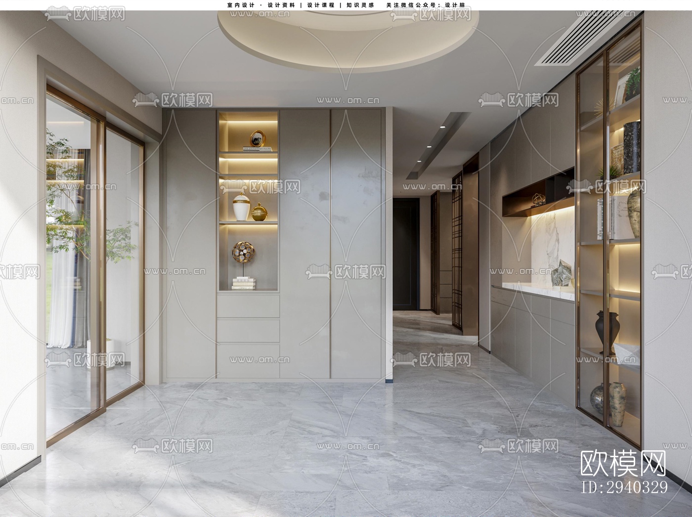 现代平层效果图下载（渲染图10）