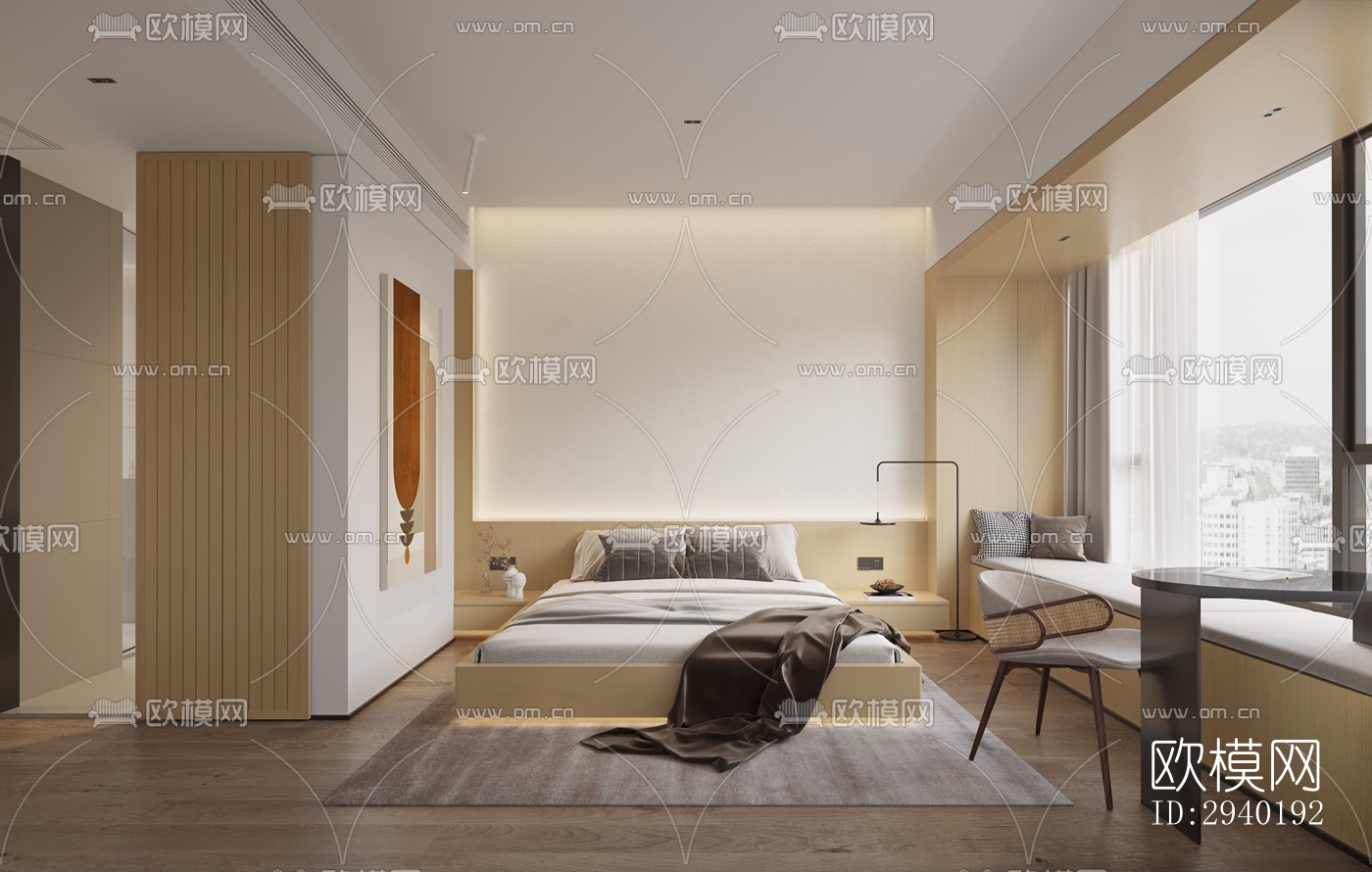 日式平层效果图下载（渲染图2）