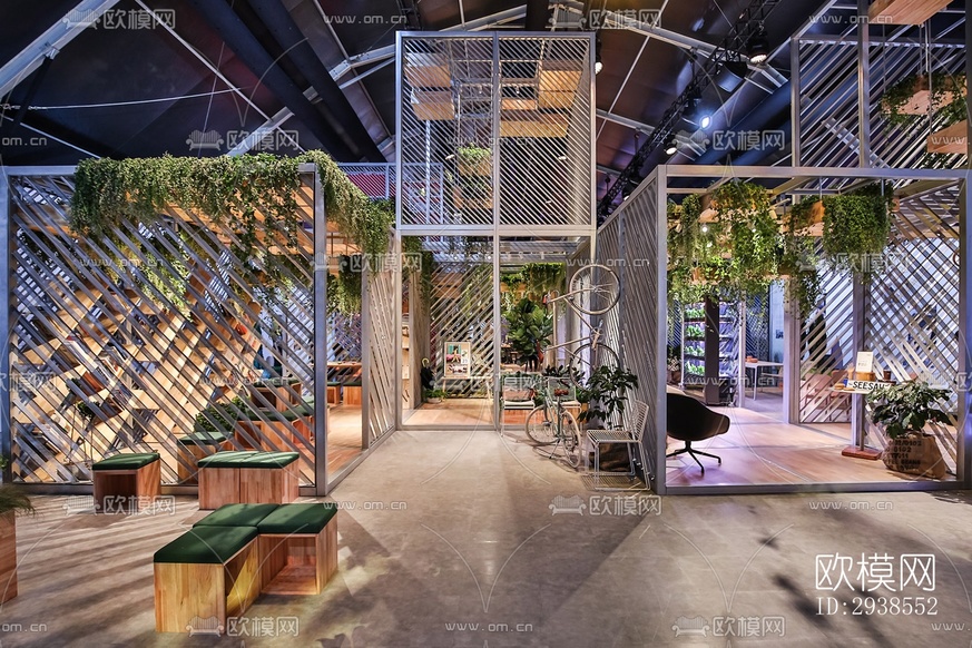 工业风展览展厅效果图下载(渲染图7)