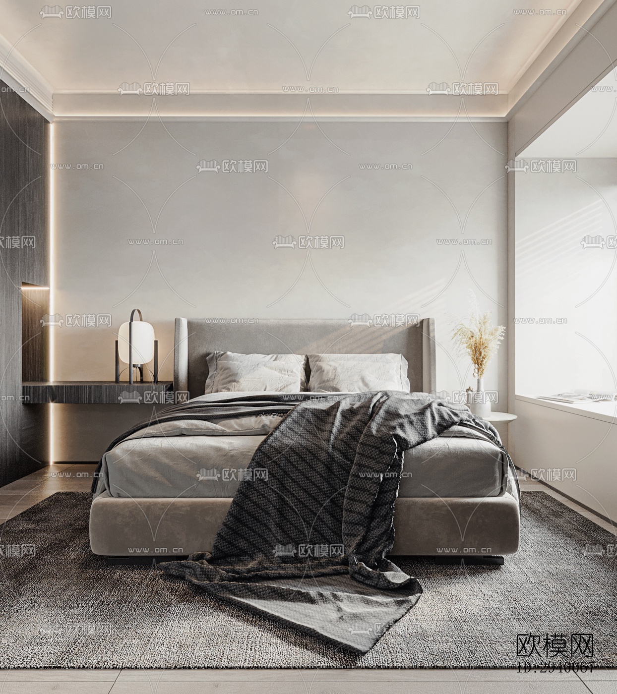 侘寂平层效果图下载（渲染图2）