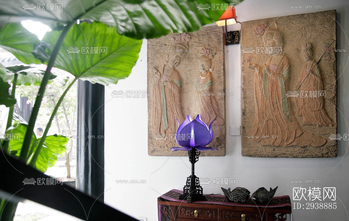 中式酒店民宿效果图下载（渲染图11）