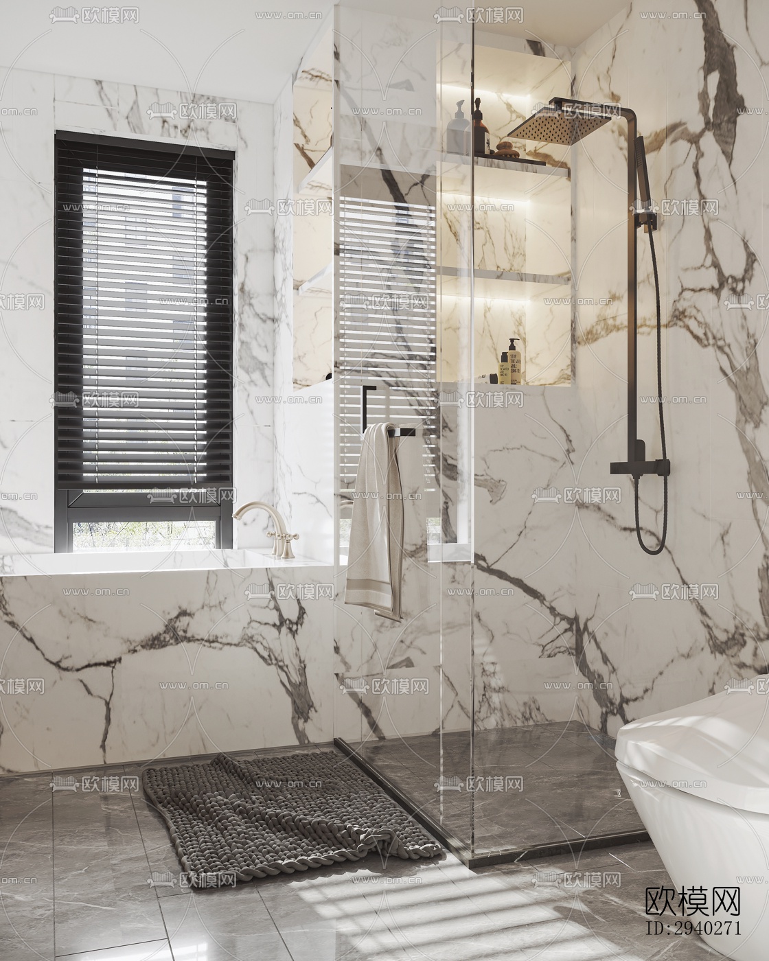 现代平层效果图下载（渲染图8）