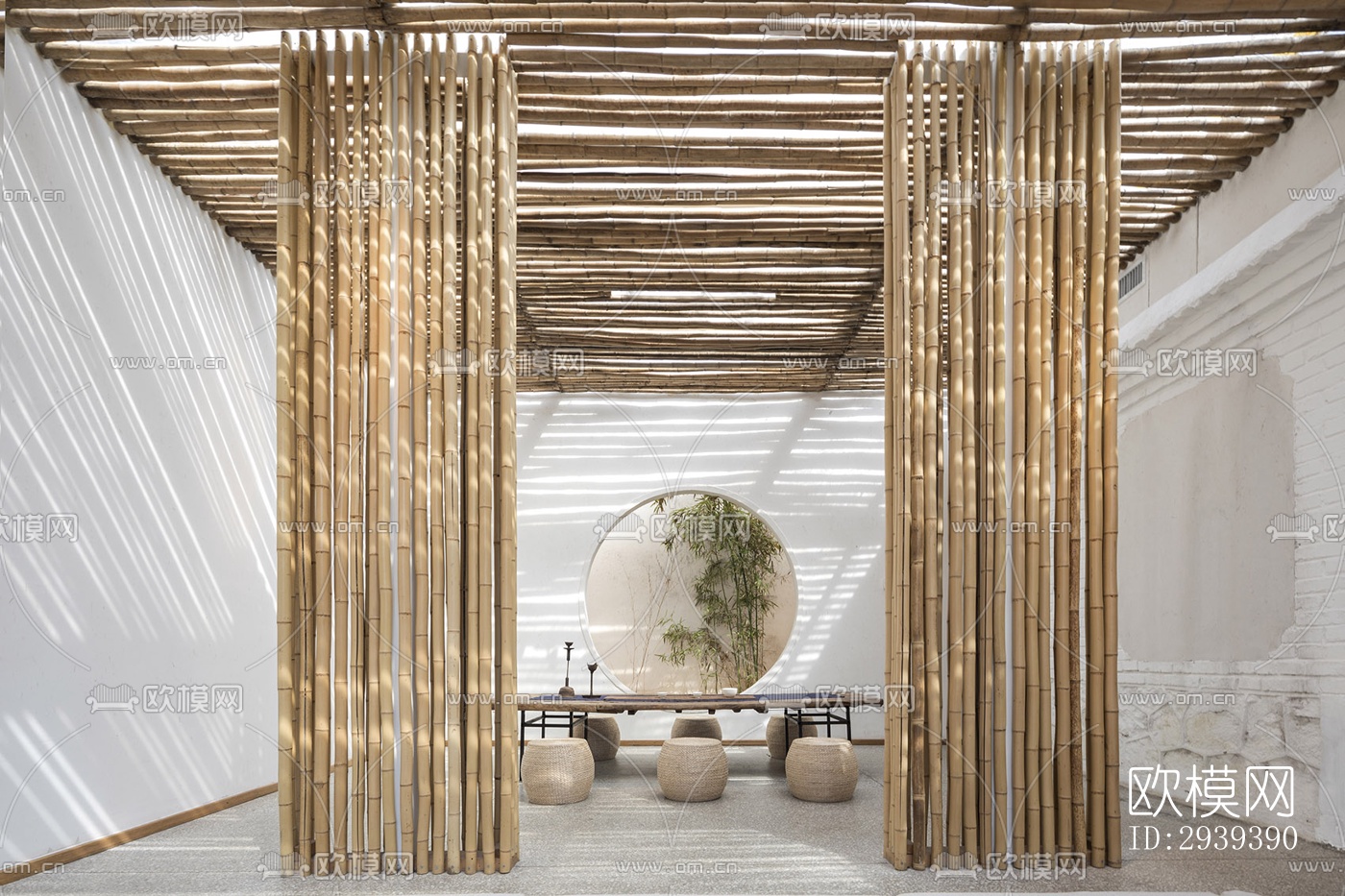 新中式酒店民宿效果图下载（渲染图6）