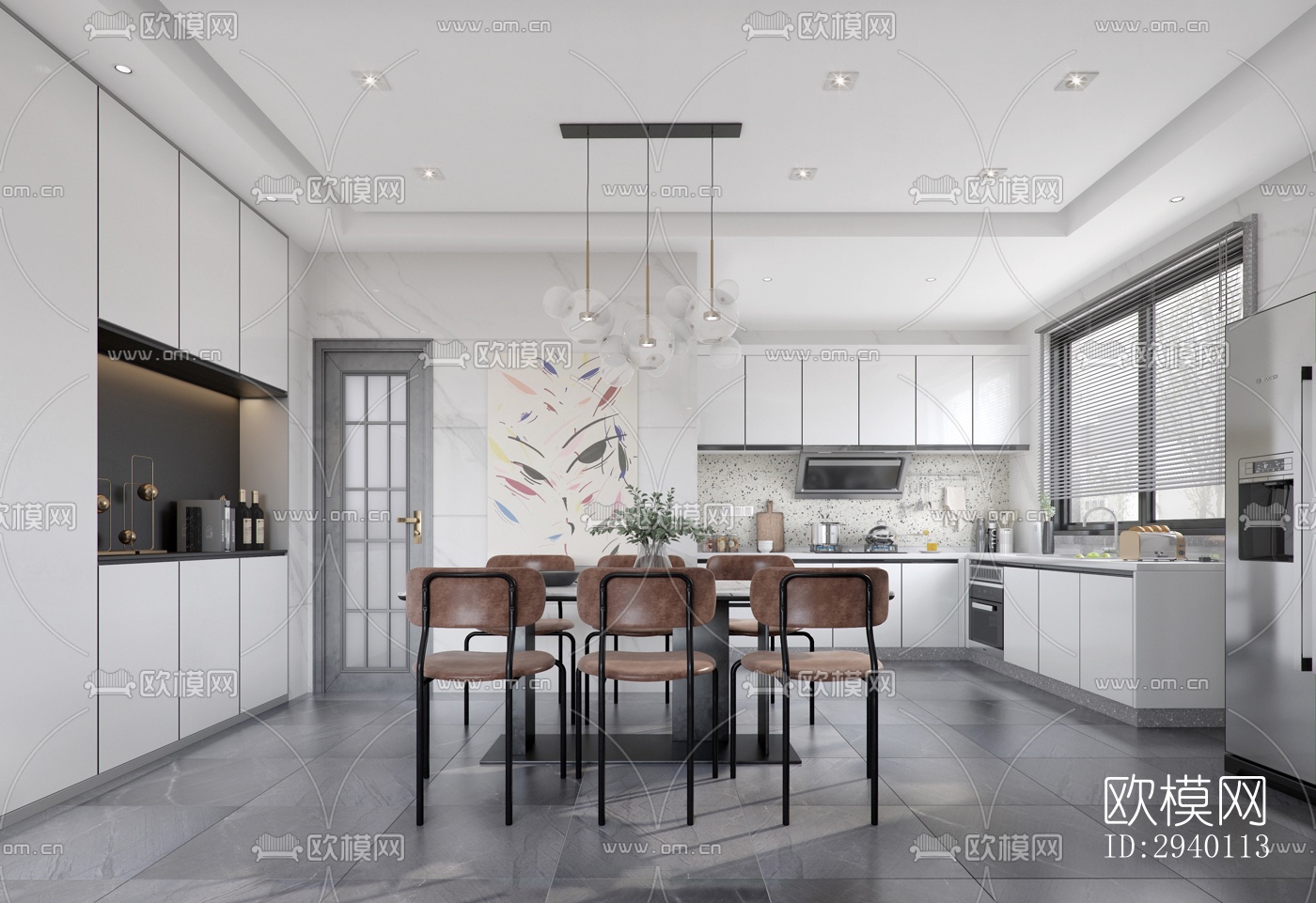 北欧平层效果图下载（渲染图2）