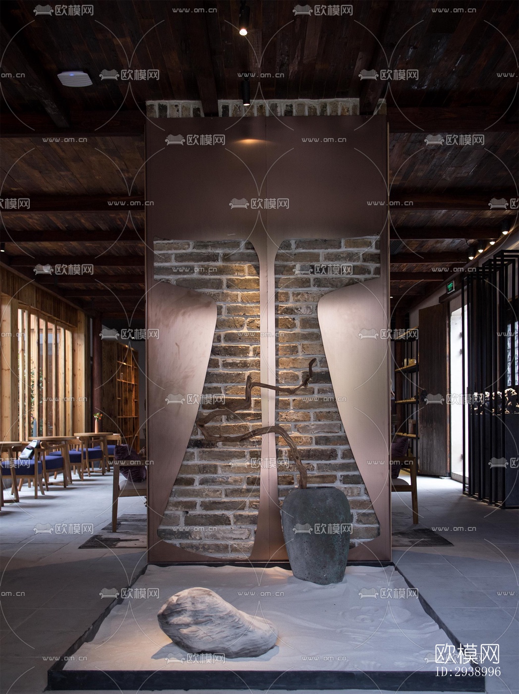 中式酒店民宿效果图下载（渲染图16）