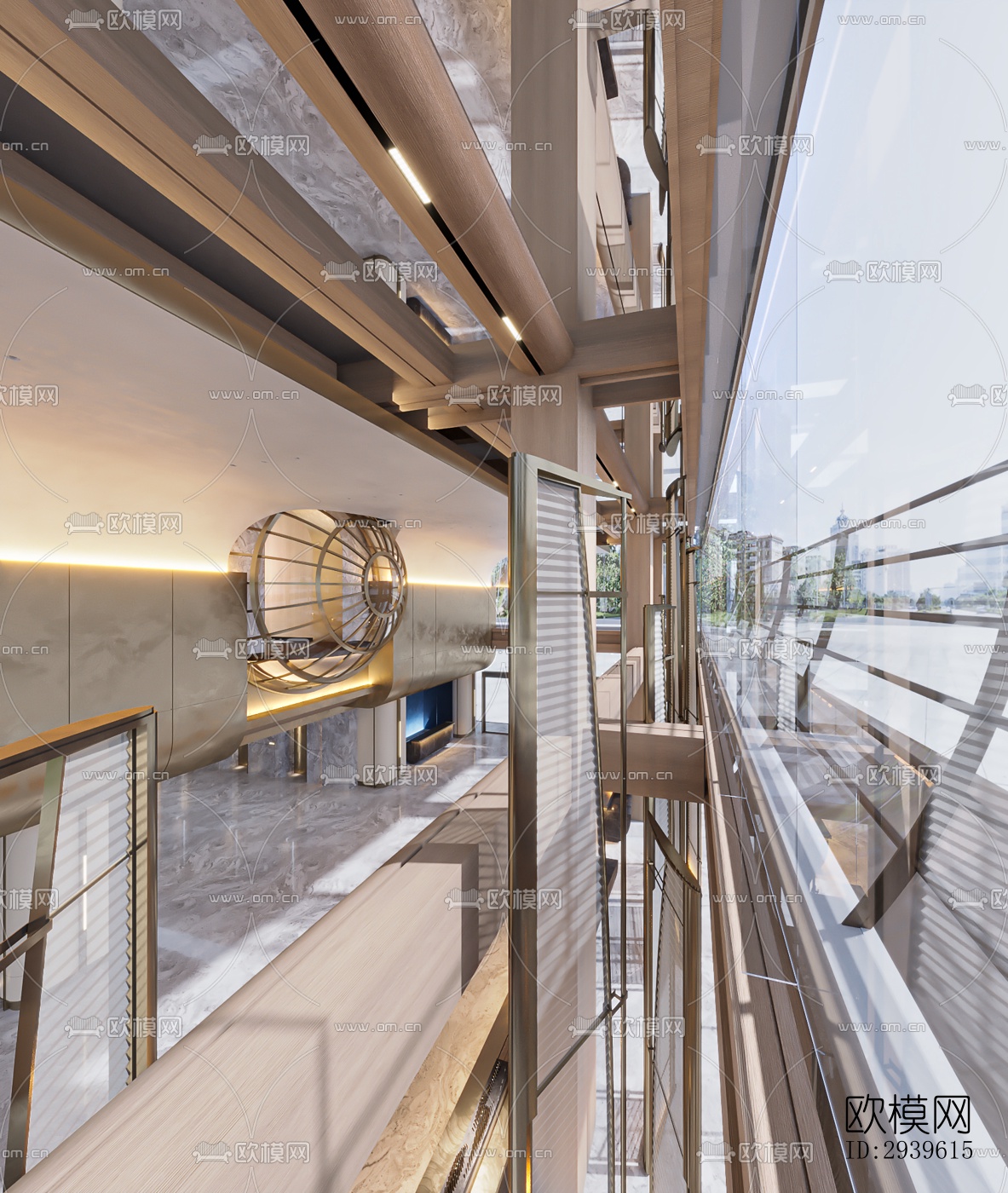 现代酒店民宿效果图下载（渲染图17）