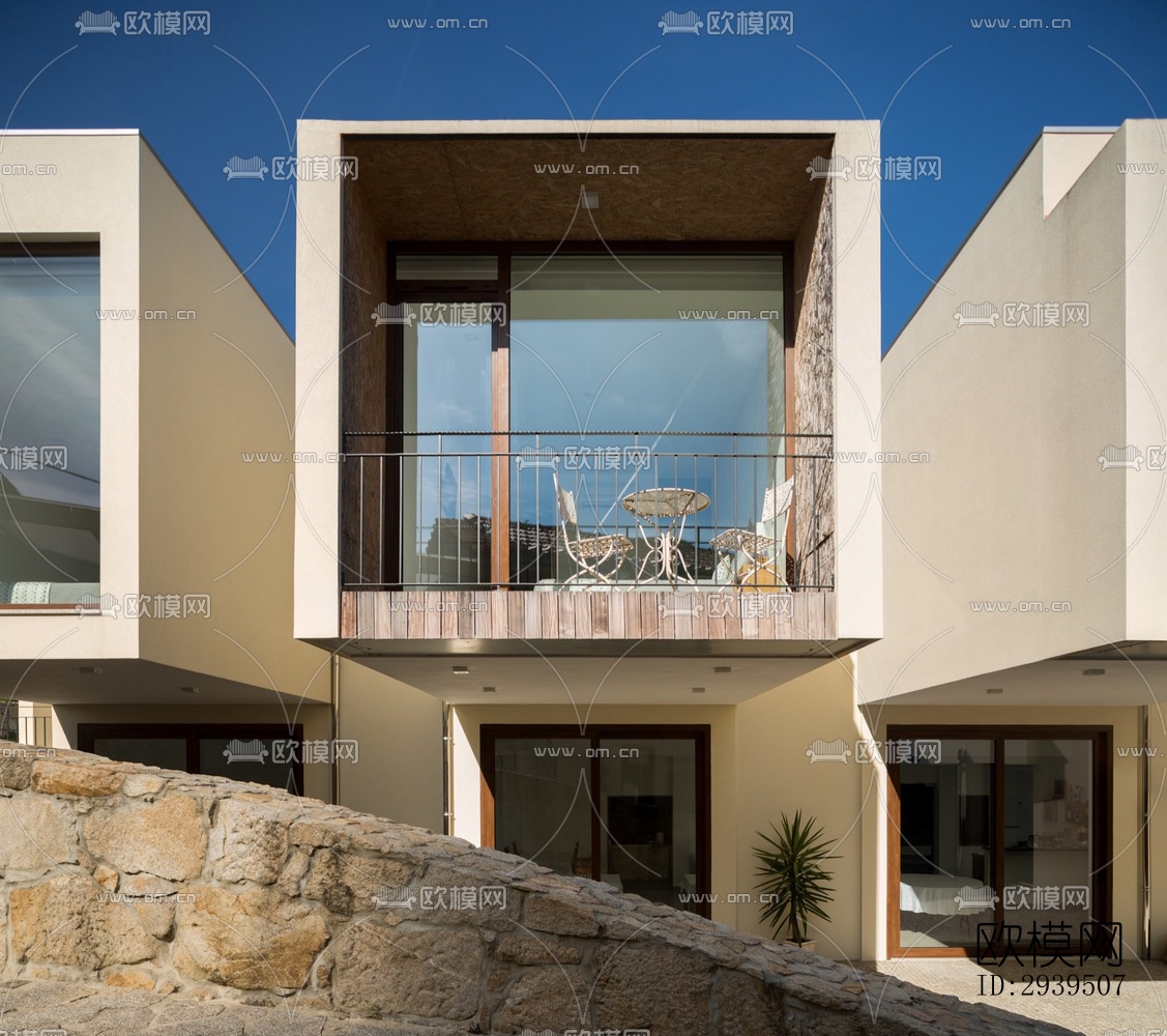 现代酒店民宿效果图下载（渲染图1）