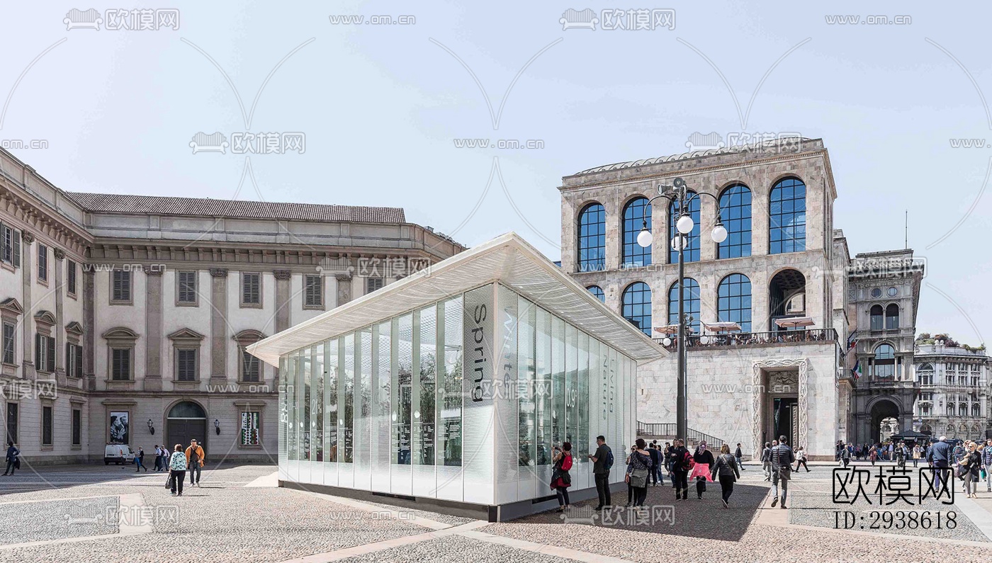 法式展览展厅效果图下载（渲染图13）