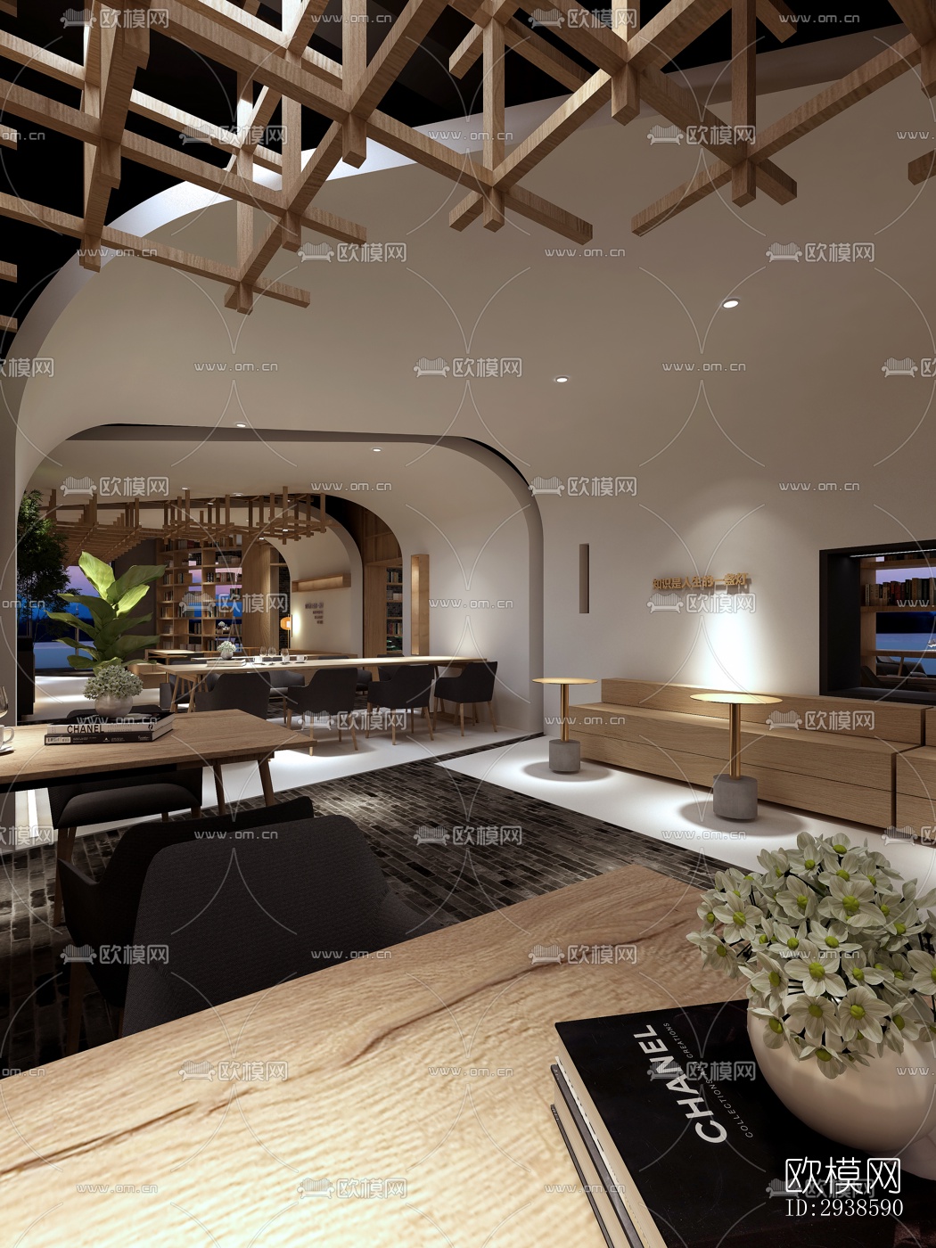 工业风展览展厅效果图下载（渲染图6）