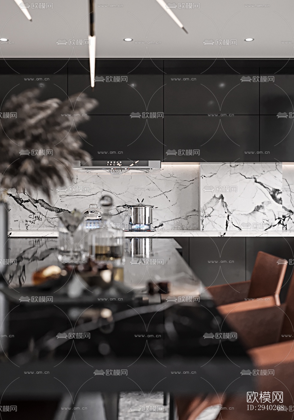 现代平层效果图下载（渲染图3）