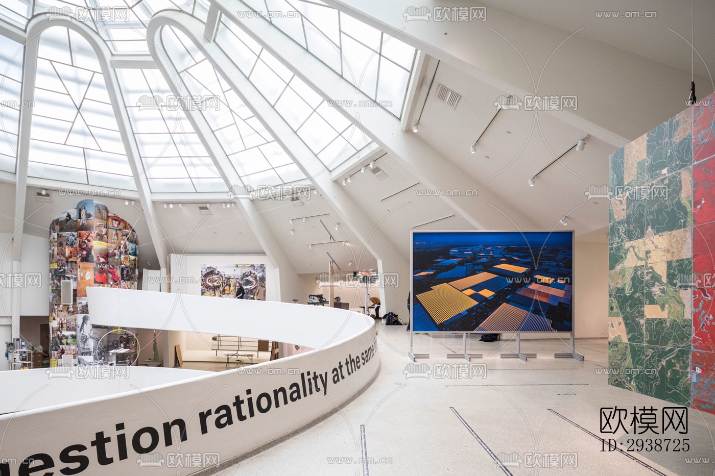 现代展览展厅效果图下载（渲染图6）