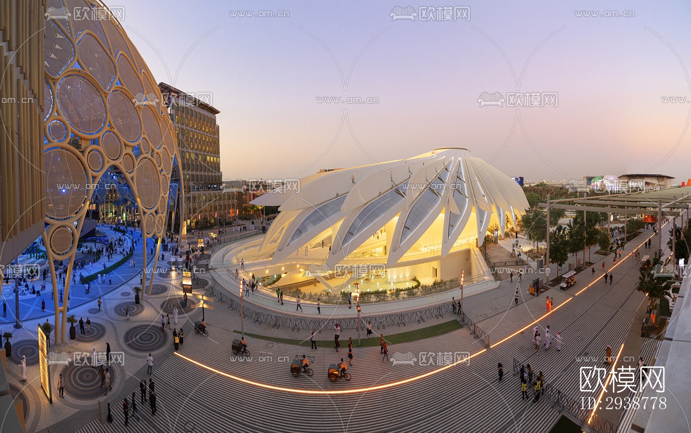 现代展览展厅效果图下载（渲染图1）