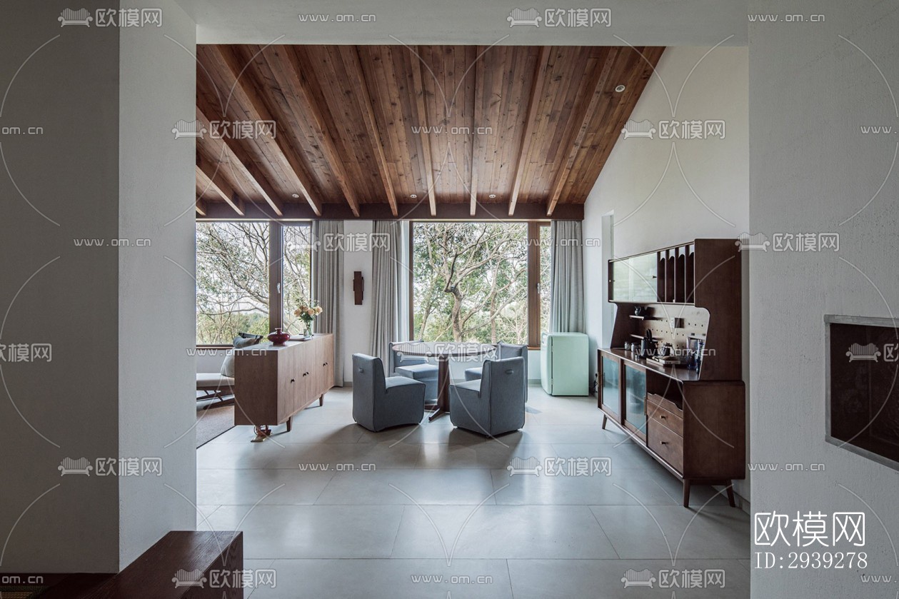 新中式酒店民宿效果图下载（渲染图10）