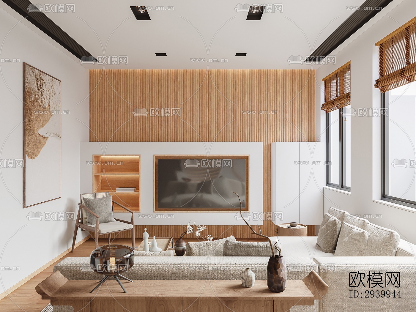 日式复式效果图下载（渲染图6）