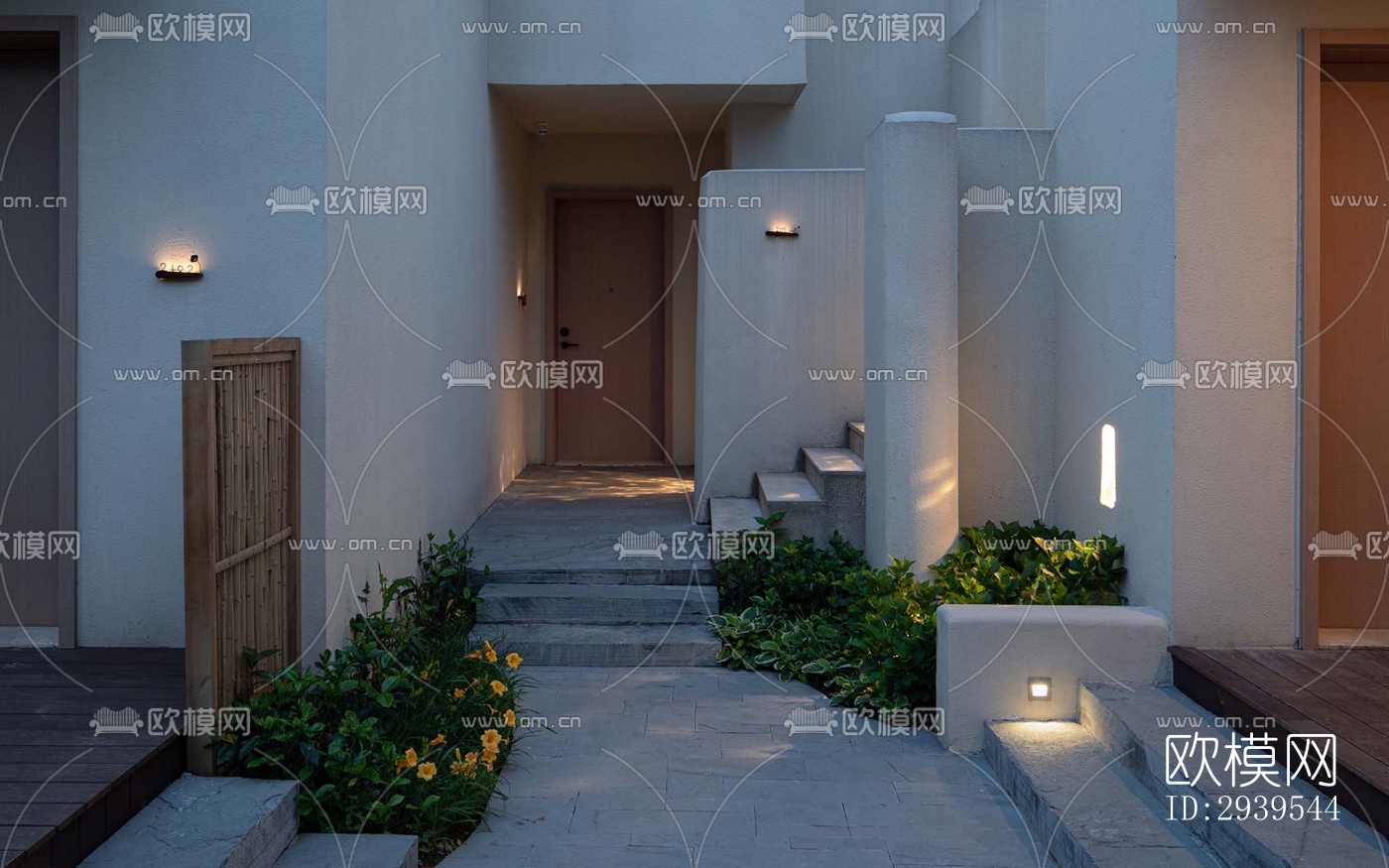 现代酒店民宿效果图下载（渲染图2）