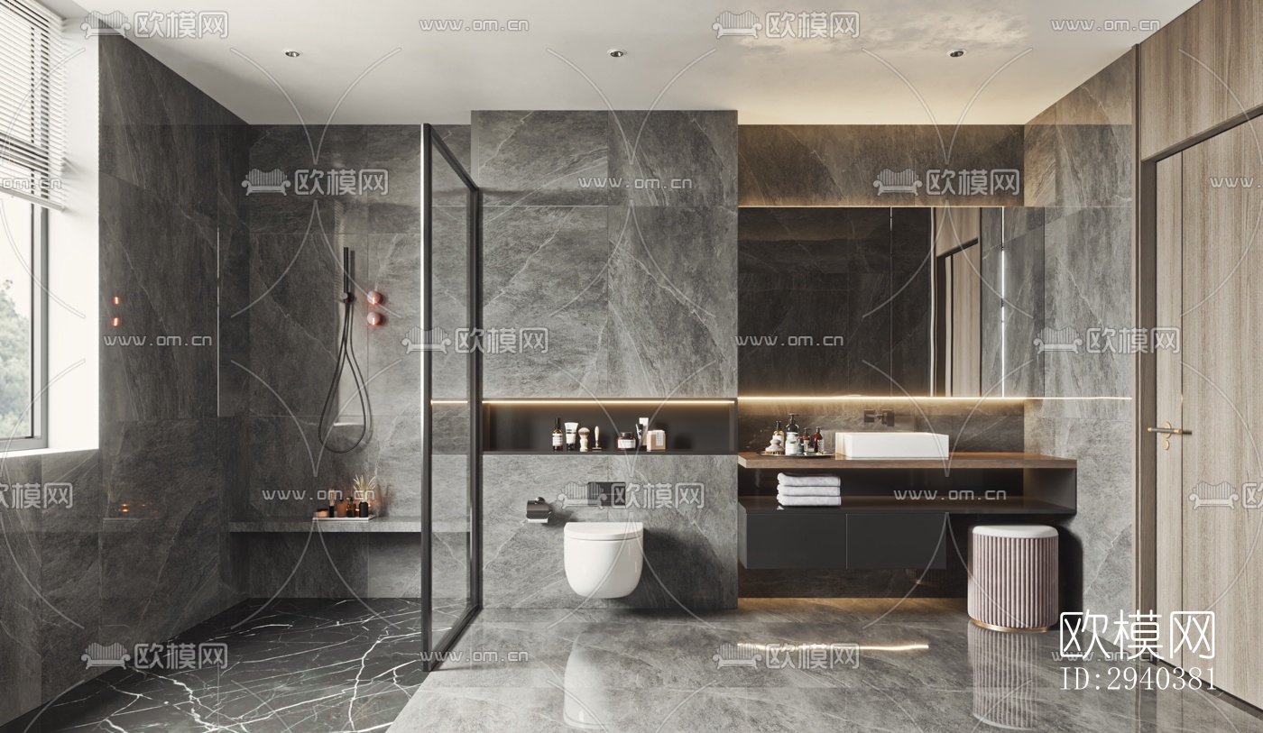 现代平层效果图下载（渲染图11）