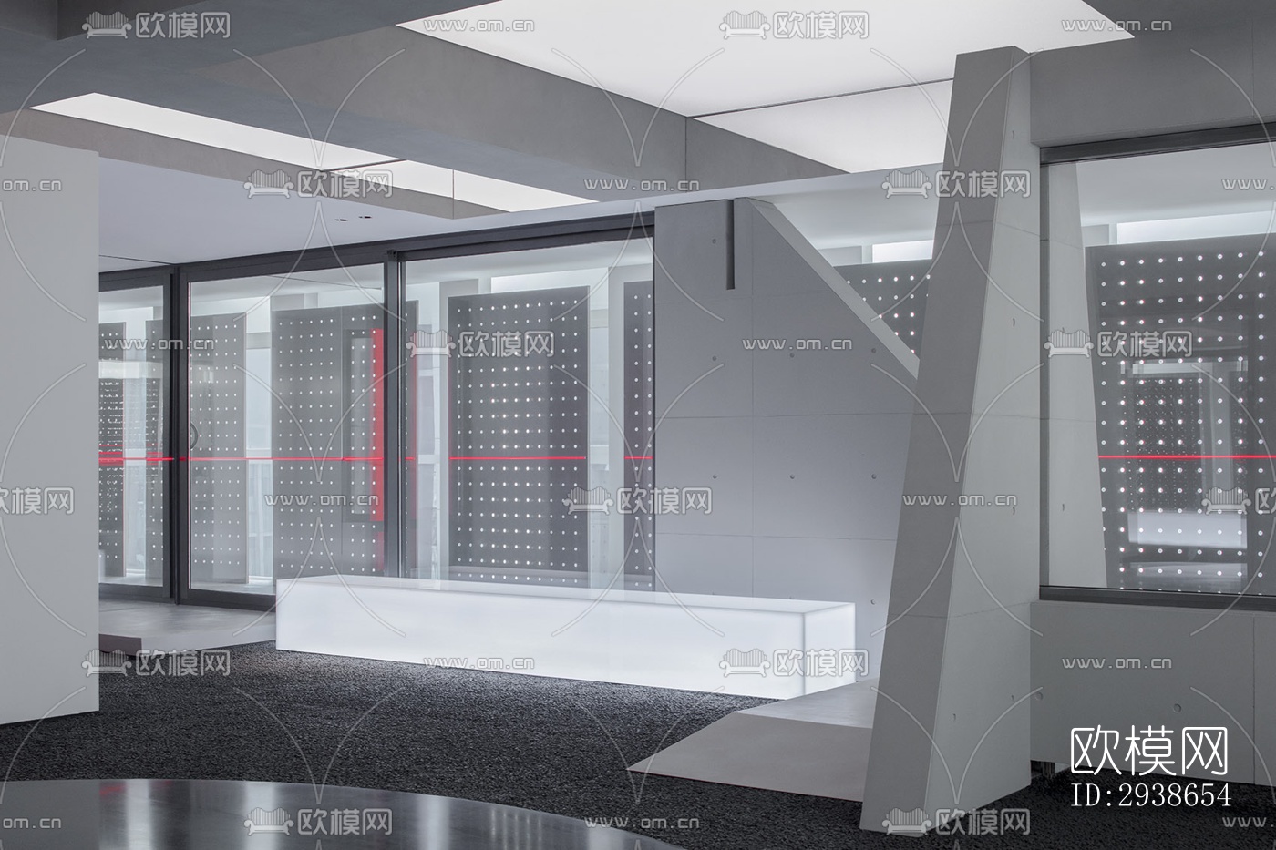 现代展览展厅效果图下载（渲染图5）