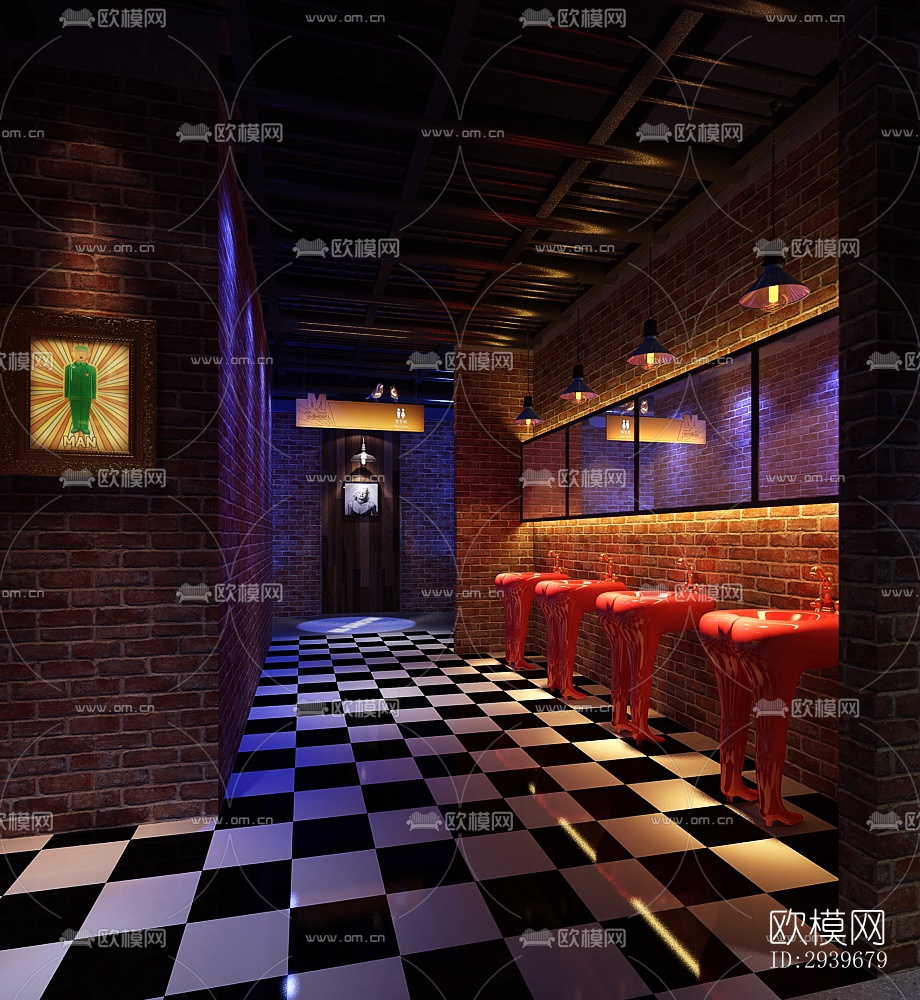 工业风KTV效果图下载（渲染图3）