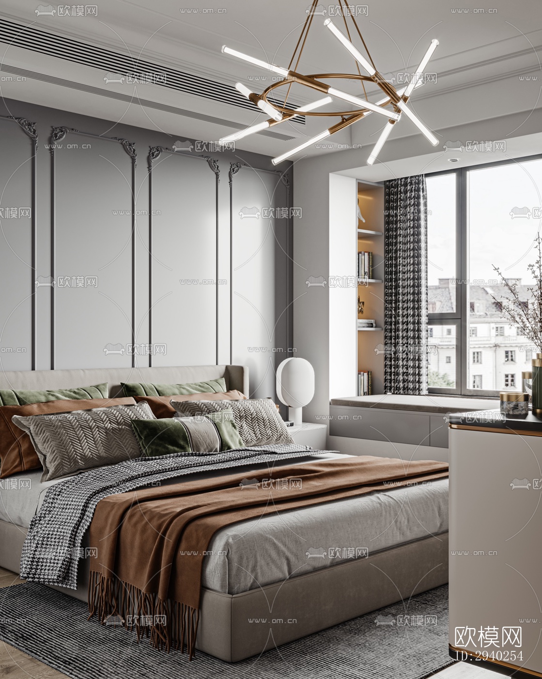 现代平层效果图下载（渲染图9）