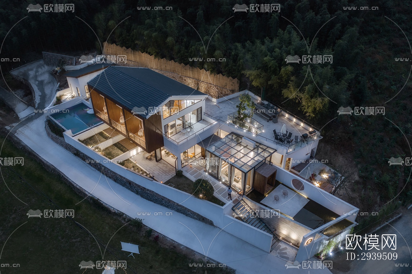 现代酒店民宿效果图下载（渲染图20）