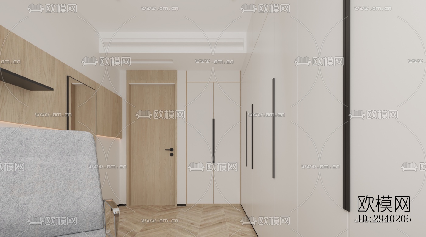 日式平层效果图下载（渲染图8）