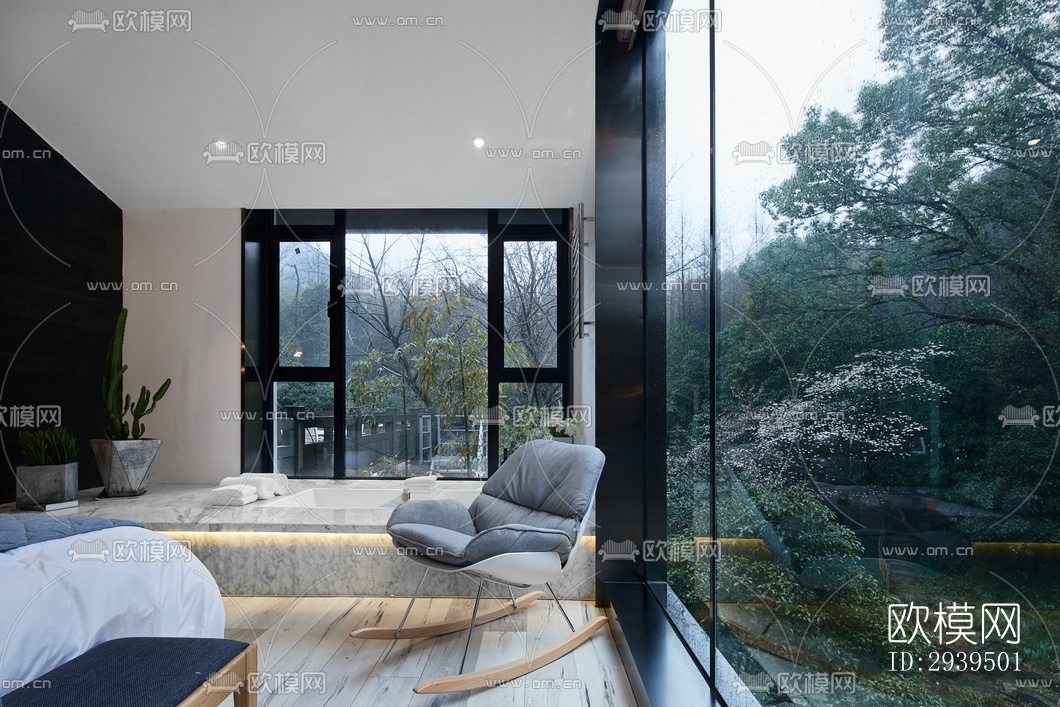 现代酒店民宿效果图下载（渲染图13）