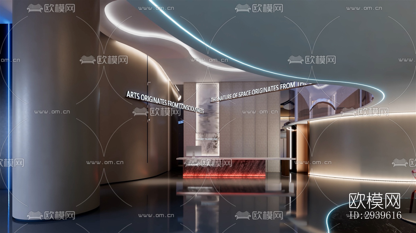 现代酒店民宿效果图下载（渲染图15）