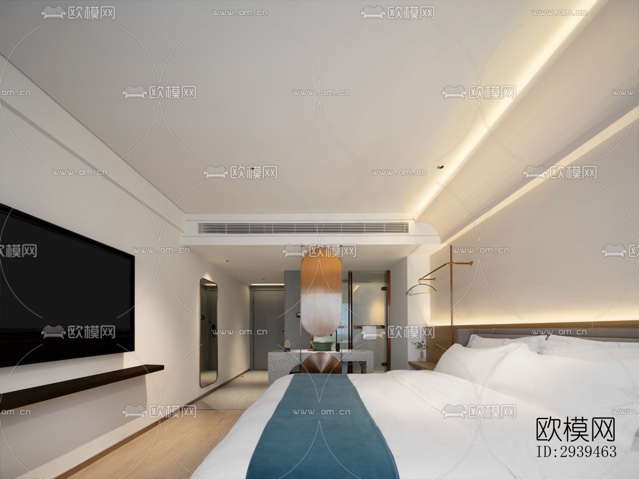 现代酒店民宿效果图下载（渲染图9）